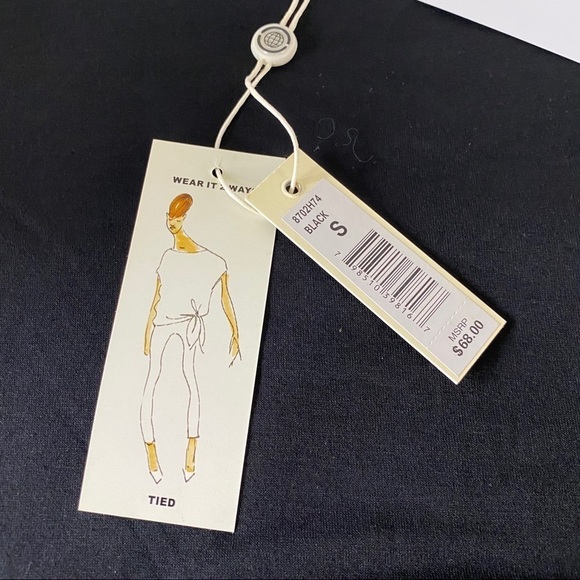 Nwt Max Studio - NEW 2 way Tee - Black Small - Picture 4 of 6